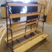 Blue Frame Rolling Glass Drywall Window Door Storage Rack